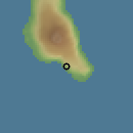 Shaded relief of the 60 km around Démbeni, drawn from the GMTED2010 grid