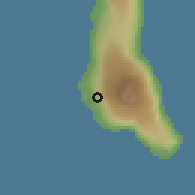 Shaded relief of the 60 km around Dzahani, drawn from the GMTED2010 grid