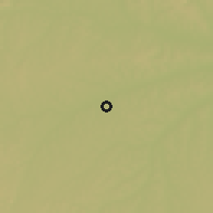 Shaded relief of the 60 km around Kellé, drawn from the GMTED2010 grid