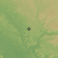 Shaded relief of the 60 km around Kibangou, drawn from the GMTED2010 grid