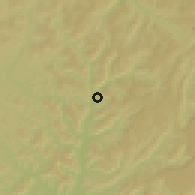 Shaded relief of the 60 km around Kibouende, drawn from the GMTED2010 grid