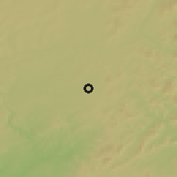Shaded relief of the 60 km around Kindamba, drawn from the GMTED2010 grid