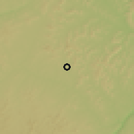 Shaded relief of the 60 km around Kinkala, drawn from the GMTED2010 grid