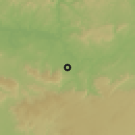Shaded relief of the 60 km around Loutété, drawn from the GMTED2010 grid