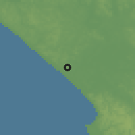 Shaded relief of the 60 km around Madingo Kayes, drawn from the GMTED2010 grid