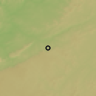 Shaded relief of the 60 km around Mindouli, drawn from the GMTED2010 grid