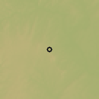 Shaded relief of the 60 km around Mokéko, drawn from the GMTED2010 grid