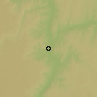Shaded relief of the 60 km around Ngabe, drawn from the GMTED2010 grid