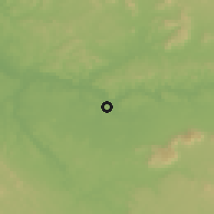 Shaded relief of the 60 km around Nkayi, drawn from the GMTED2010 grid