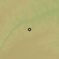 Shaded relief of the 60 km around Ongogni, drawn from the GMTED2010 grid