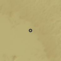 Shaded relief of the 60 km around Souanké, drawn from the GMTED2010 grid