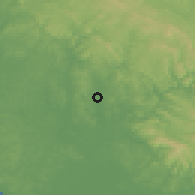 Shaded relief of the 60 km around Tchamba-Nzassi, drawn from the GMTED2010 grid