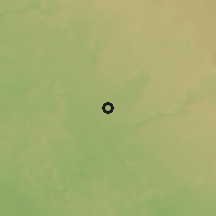Shaded relief of the 60 km around Divenie, drawn from the GMTED2010 grid