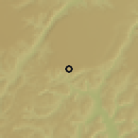 Shaded relief of the 60 km around Djambala, drawn from the GMTED2010 grid