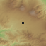 Shaded relief of the 60 km around Alajuela, drawn from the GMTED2010 grid