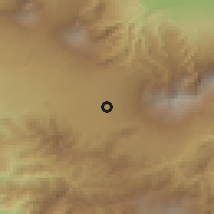 Shaded relief of the 60 km around Purral, drawn from the GMTED2010 grid