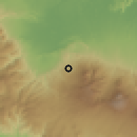 Shaded relief of the 60 km around Quesada, drawn from the GMTED2010 grid
