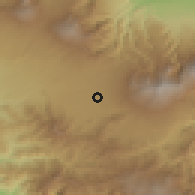 Shaded relief of the 60 km around Sabanilla, drawn from the GMTED2010 grid
