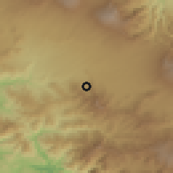 Shaded relief of the 60 km around Salitral, drawn from the GMTED2010 grid