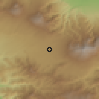 Shaded relief of the 60 km around San Rafael de Coronado, drawn from the GMTED2010 grid