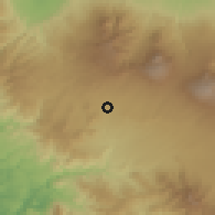 Shaded relief of the 60 km around Sarchí Norte, drawn from the GMTED2010 grid
