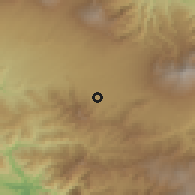 Shaded relief of the 60 km around Alajuelita, drawn from the GMTED2010 grid