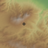 Shaded relief of the 60 km around Capellades, drawn from the GMTED2010 grid