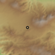 Shaded relief of the 60 km around Tres Ríos, drawn from the GMTED2010 grid