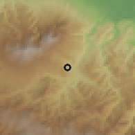 Shaded relief of the 60 km around Turrialba, drawn from the GMTED2010 grid