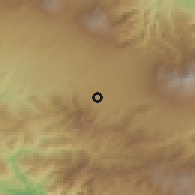 Shaded relief of the 60 km around Anselmo Llorente, drawn from the GMTED2010 grid