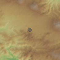 Shaded relief of the 60 km around Escazú, drawn from the GMTED2010 grid