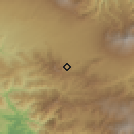 Shaded relief of the 60 km around Aserrí, drawn from the GMTED2010 grid