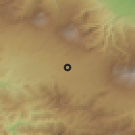 Shaded relief of the 60 km around Heredia, drawn from the GMTED2010 grid