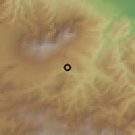 Shaded relief of the 60 km around Juan Viñas, drawn from the GMTED2010 grid