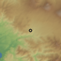 Shaded relief of the 60 km around Atenas, drawn from the GMTED2010 grid