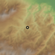 Shaded relief of the 60 km around La Suiza, drawn from the GMTED2010 grid