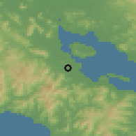 Shaded relief of the 60 km around Nandayure, drawn from the GMTED2010 grid
