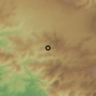 Shaded relief of the 60 km around Palmichal, drawn from the GMTED2010 grid