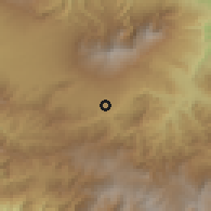 Shaded relief of the 60 km around Paraíso, drawn from the GMTED2010 grid