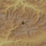 Shaded relief of the 52 km around El Tarter, drawn from the GMTED2010 grid