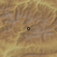 Shaded relief of the 52 km around Encamp, drawn from the GMTED2010 grid