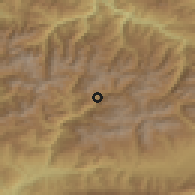 Shaded relief of the 52 km around Prats, drawn from the GMTED2010 grid