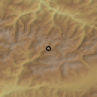 Shaded relief of the 52 km around Ransol, drawn from the GMTED2010 grid