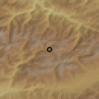 Shaded relief of the 52 km around Soldeu, drawn from the GMTED2010 grid
