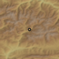 Shaded relief of the 52 km around Vila, drawn from the GMTED2010 grid
