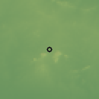 Shaded relief of the 58 km around Najasa, drawn from the GMTED2010 grid