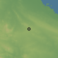 Shaded relief of the 58 km around Placetas, drawn from the GMTED2010 grid