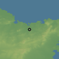 Shaded relief of the 58 km around Rafael Freire, drawn from the GMTED2010 grid