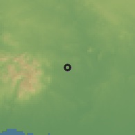 Shaded relief of the 58 km around Sancti Spíritus, drawn from the GMTED2010 grid