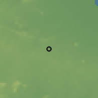 Shaded relief of the 58 km around Sibanicú, drawn from the GMTED2010 grid